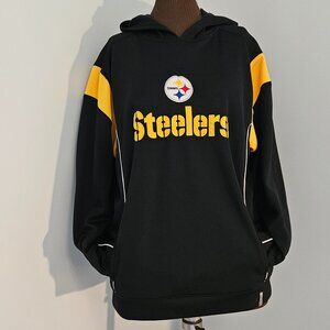 Reebok NFL Team Apparel 'Steelers' Pullover Hoodie w/ Side Pockets, Size M